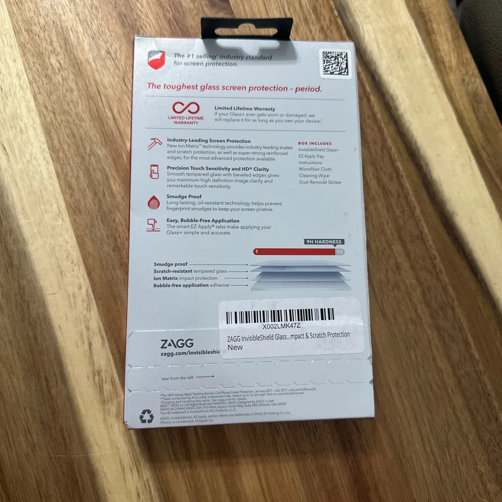 ZAGG Invisible Shield Glass+ Screen Protector Apple iPhone X / XS / 11 Pro.
